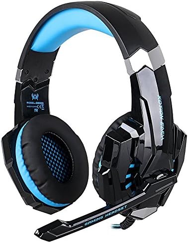 Gaming Headset Earphone Headband 3.5mm with Microphone LED Light for Laptop Tablet Mobile Phones PS4 Kotion Each 