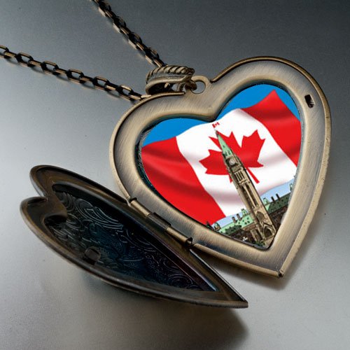 Canada Photo Italian Large Pendant Necklace