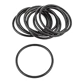 uxcell Oリング　オイルシールワッシャー　ブラック NBR　56mm x 50mm x 3mm　10個入り