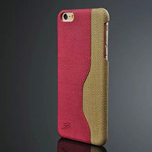 Fashion Unisex Pu Leather Iphone6 6s Plus Protector Shell Case Cover with Back Credit Card Holder (Rose)
