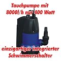 AT- Tauchpumpe dirty water 400 mit integrierten Schwimmerschalter und max: 0,5 bar und max: 8000l/h