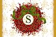 Monogram Holiday Wreath Floormat S Monogram Holiday Wreath Floormat S