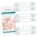 Deblan No Drill, Cabinet Lock for Baby Proofing and Child Safety, 6 Pieces, White