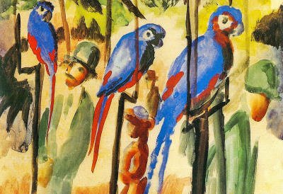 August Macke With the Parrots I Art Print Poster - 13x19