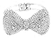 Silvertone Iced Out Bow Tie Style Bangle Bracelet