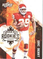 2010 Score Hot Rookies Football Card # 10 Eric Berry Kansas City Chiefs In A Protective ScrewDown Case!