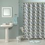 Art Deco Dots Multi-colored Cotton Fabric Shower Curtain - 72 in. W x 72 in. L
