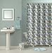 Art Deco Dots Multi-colored Cotton Fabric Shower Curtain - 72 in. W x 72 in. L