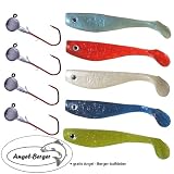 DAM Shad Sortiment Zander mit Rundkopf Jighaken + gratis Aufkleber