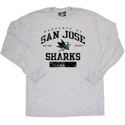 San Jose Sharks - Sharks Old Time Hockey Gray Gilbert L/S Tee