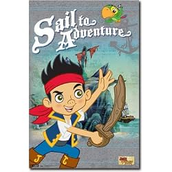 (22x34) Jake and the Never Land Pirates Sail to Adventure TV Poster Print