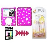 Cuffu Nano 3 (3rd Generation) Special Designed Case Bundle Deal Pink Series, Earphone, Screen Protector, Pink Star Shimmer Case