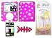 Cuffu Ipod Nano3 Bundle Hard Case Pink Star/ibass Earphone/fish Cord Manager/screen Guard