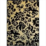 Alberta Beige / Black Contemporary Rug Size: 5' x 8'