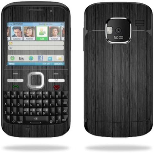 Mightyskins Protective Skin Decal Cover for Nokia E5 E5-00 Cell Phone Sticker Black Wood