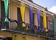 Festive New Orleans Mardi Gras Balcony Photograph - Beautiful 16"x20" Photographic Print by Carol M. Highsmith