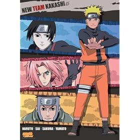 NARUTO SHIPPUDEN - Poster New Team (98X68) roul� film�