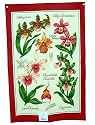 Irish Linen Tea Towel Orchids