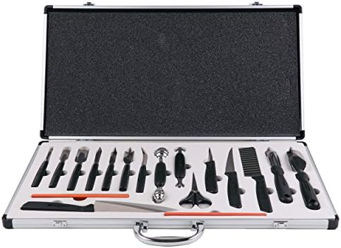 Artmice-Carving Sets,18pcs/Set Portable Vegetable Fruit Food Peeling Carving Tools Kit Pack/Chef Knives