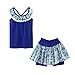Girl's Lace Collar Tank Tops and Floral Shorts Clothes Sets