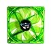 Apevia CF512L-GN 120mm 4pin+3pin Silent Green LED Case Fan (5-pk)
