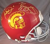 Bush and Leinart Autographed/Hand Signed USC Trojans Proline Helmet