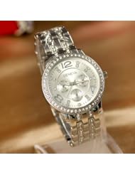 Yong Zhang New New Arrivals Women Watches,geneva Steel Belt Watches,fashion Gift Watch,free Shipping Dropshipping Silver + Crystal Pen