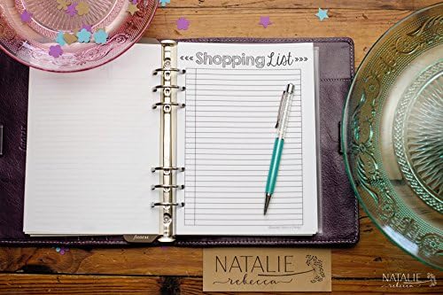 Printed A5 Planner Inserts for Filofax, Carpe Diem, Kikki K Medium, Premium Paper Inserts, Agenda, Diary, Blank A5 Pages, Shopping List Classic