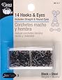 Dritz(R) Black Hooks & Eyes 14/Pkg-Size 3
