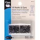 Dritz(R) Black Hooks &amp; Eyes 14/Pkg-Size 3