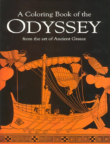 A Coloring book of the Odyssey from the art of Ancient Greece (Greek Edition)