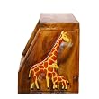 Hand-carved Hand-painted Children's Bookcase/Book Shelf Giraffe Design - FREE SHIPPING