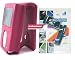 Pink Leather Case for Creative Zen Vision M + Screen Protector for Creative Zen Vision