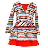 Little Girls Clothes VOYAGE MULTI STRIPE Dress Fall FLAPDOODLES Girl 2T-6X