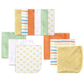 Luvable Friends Washcloths, Yellow, 12 PackLuvable Friends Washcloths, Blue, 12 Pack