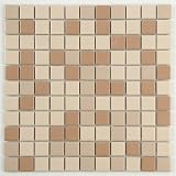 Keramik-Mosaik Fliesen 2,5x2,5x0,4cm Braun Mix 1m