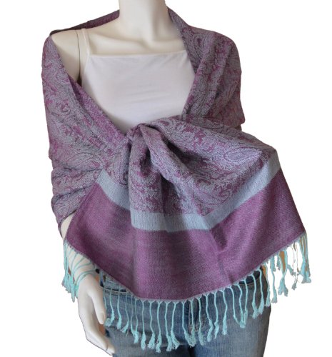 SCARF_TRADINGINC® Paisley Jacquard Pashmina Scarf Wrap Stole