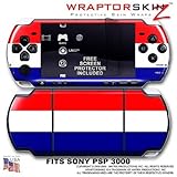 Red, White and Blue WraptorSkinz Skin and Screen Protector Kit fits Sony PS ....