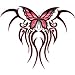 Tribal Red Butterfly Sticker