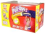 Huggies Pull-Ups Training Pants for GIRLS + Night Time (62+26=88 Training Pants) 2T-3T (18-34 lbs, 8-15kg)