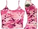 Pink Camouflage Tankini 1254 Size X-Small