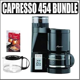 Capresso 454 CoffeeTEAM-S Coffee Maker Burr Grinder Combination + Accessory Kit by Capresso