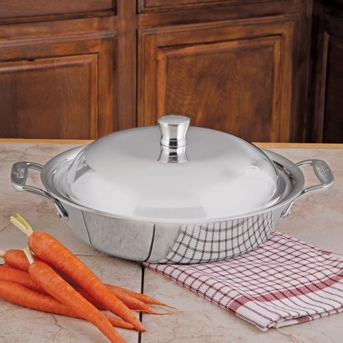 All Clad 4340 Stainless Steel 4-Quart 40th Anniversary American Casserole Pan with Lid