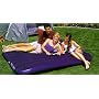 Flocked Double Air Bed with Built in Pump