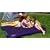 Flocked Double Air Bed with Built in Pump
