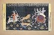 Miniatures India Folk Famous Paintings Drawings with Water Color on Paper 4.5 x 8 inches