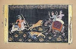 Miniatures India Folk Famous Paintings Drawings with Water Color on Paper 4.5 x 8 inches