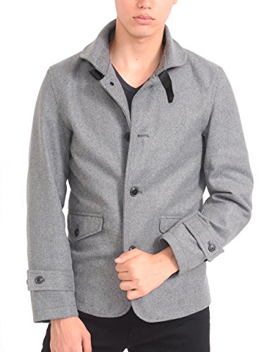 (スペイド) SPADE ラウンドカラー Pコート メンズ ピーコート ショート丈 コート【w505】 (XL, グレー)