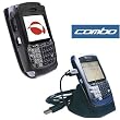2 Pieces Value Combo Of Blackberry 8700, 8700c, 8700g, 8700r, 8700f, 8700v Krusell Cabriolet Leather Case with Belt Clip + USB Cradle Desktop Charger