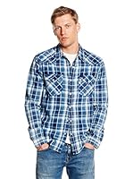 LTB Jeans Camisa Hombre Leron (Azul / Blanco)